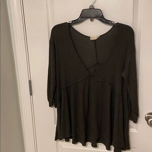 Altar'd State Dark Green Blouse
